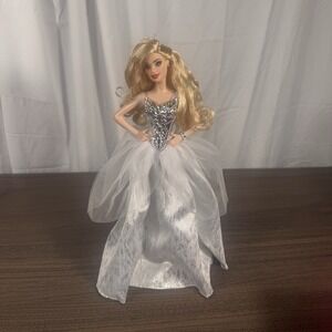 Barbie Collector Doll with metallic bodice & white tulle skirt. glam fashion